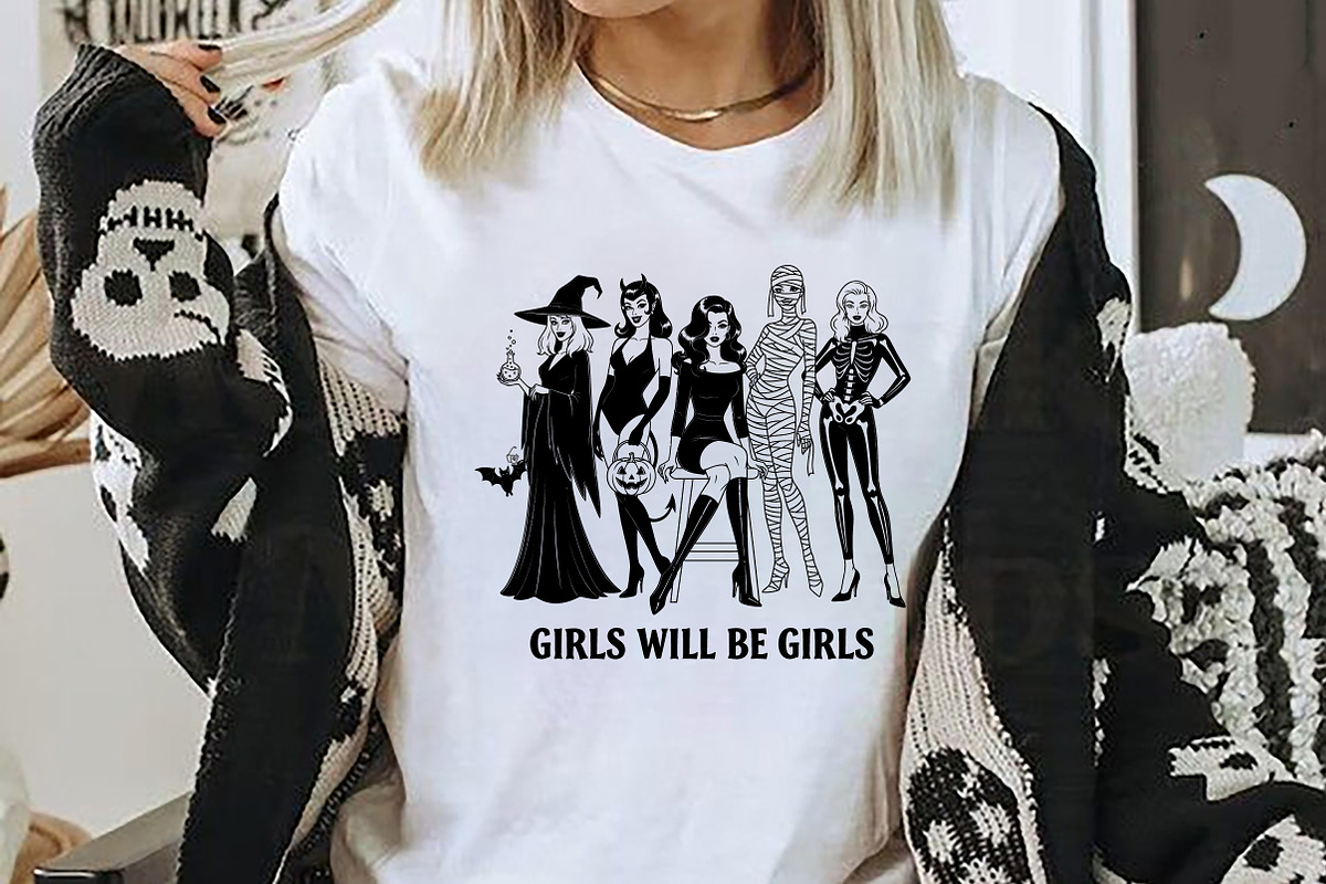 Girls Will Be Girls PNG SVG, a Seasonal Illustration by Rose Art (Photo 2 of 5)