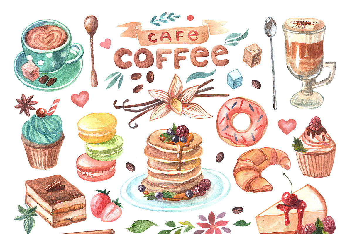 Coffee and sweets, an Illustration by Steshnikova (Photo 2 of 6)