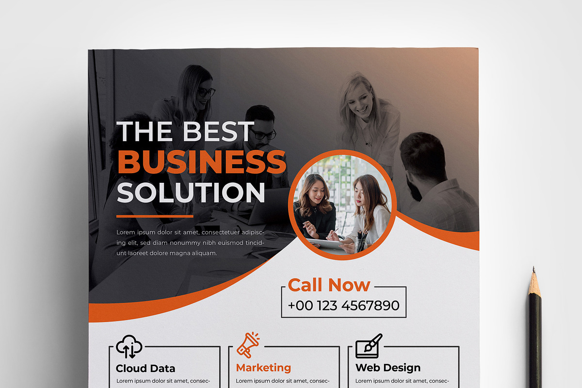 Business Flyer Design Template, a Flyer Template by MightyDesign (Photo 3 of 7)