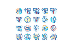 woman health medical care icons hand, an Object Illustration by pikepicture