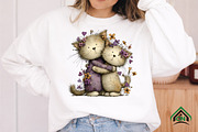 Whimsical Mother's Day Cats Clipart, an Illustration by Craft Nest (Thumbnail 8 of 12)