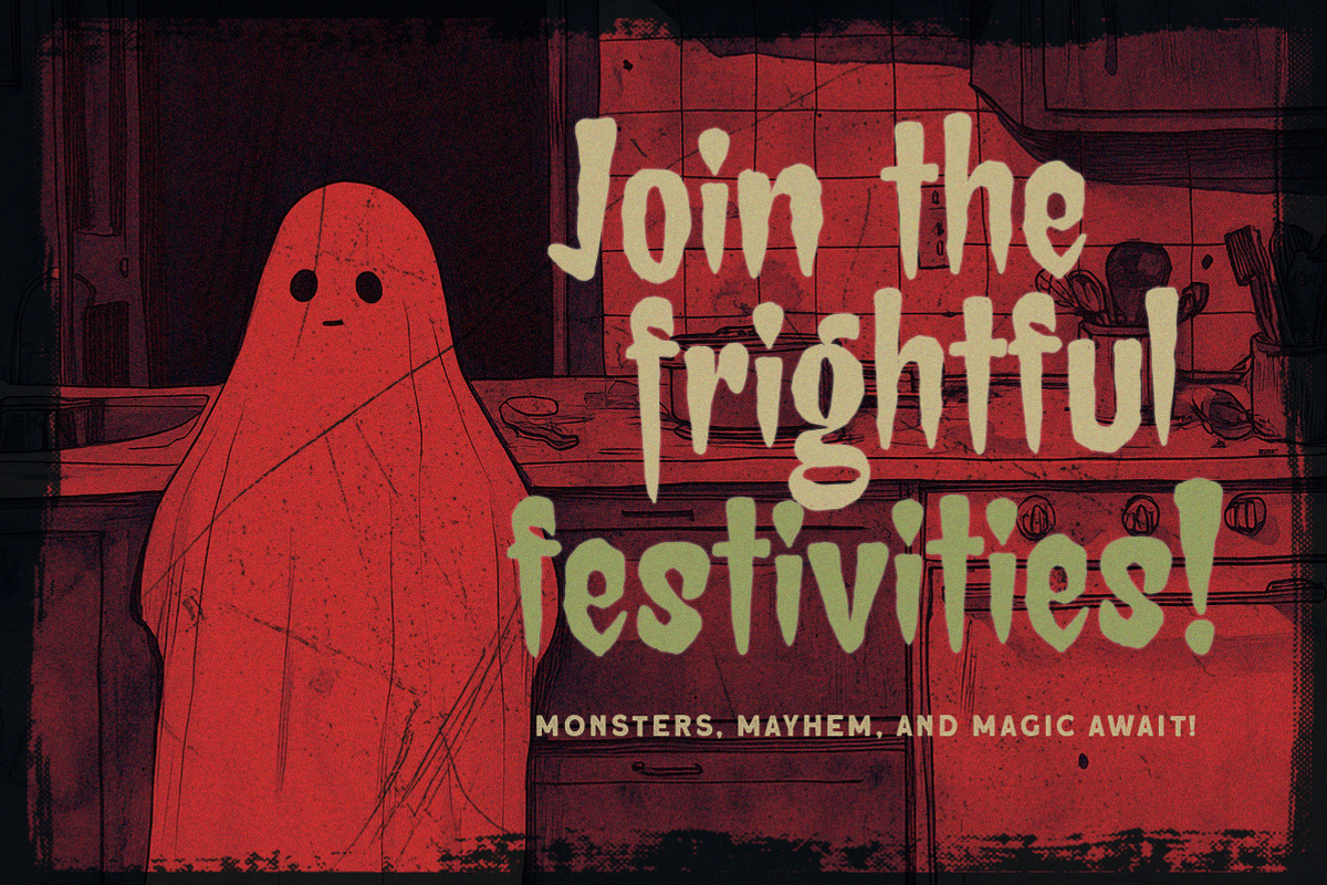 Creepy Mansion Horror Typeface, a Handwritten Font by Letterhend Studio (Photo 3 of 9)