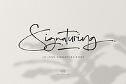 Signaturing - An Inky Handwritten, a Script Font by Nooh Space x Masa Fonts (Thumbnail 1 of 18)