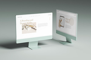 New IMac Website Mockup Set