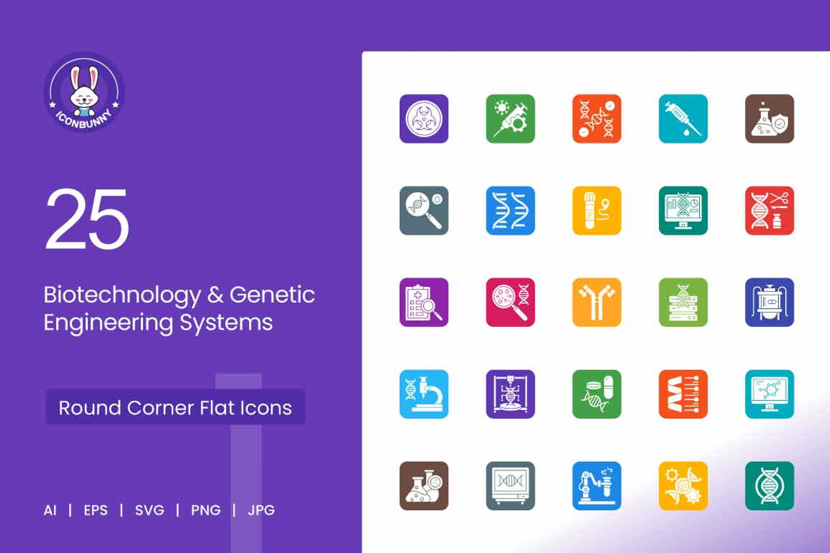 Biotechnology & Genetic Engineering, a Solid Icon by IconBunny (Photo 1 of 2)