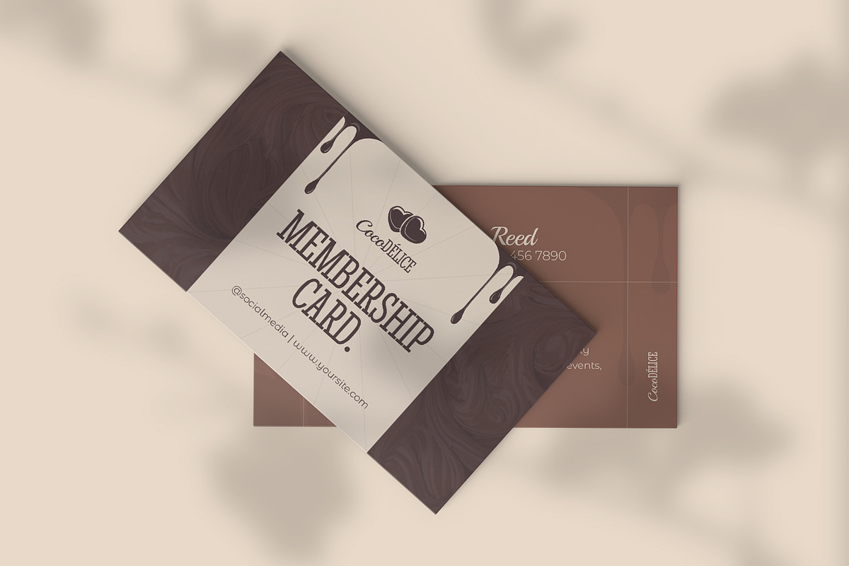 Chocolate Store - Membership Card, a Card Template by VUNIRA (Photo 3 of 3)