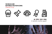 50 Stephen King Icons, an Outline Icon by Side Project (Thumbnail 1 of 8)