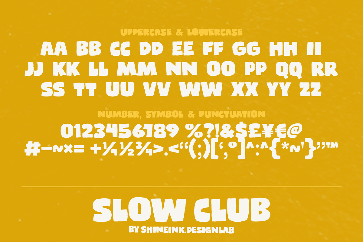 Slow Club - Hand-Drawn Display Font, a Handwritten Font by shineink.designlab (Photo 11 of 12)