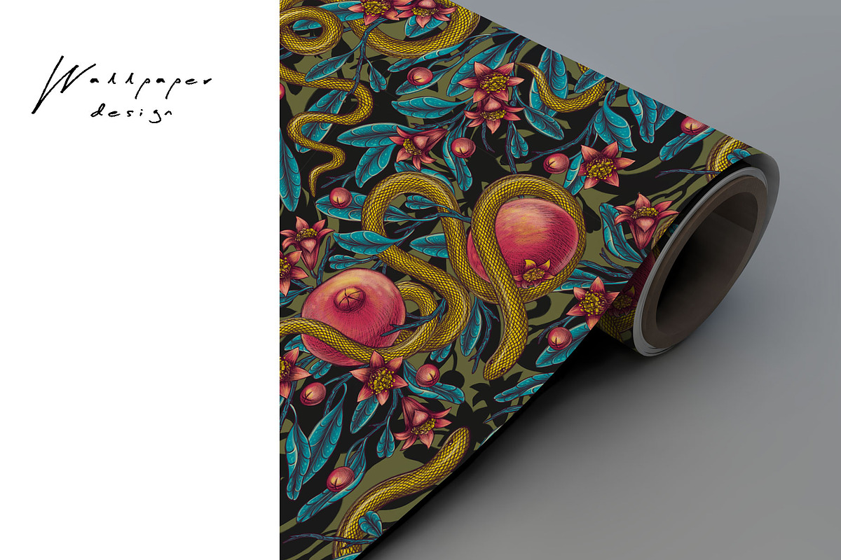 POMEGRANATE EDEN - patterns & motifs, a Decorative Illustration by Liiafis (Photo 15 of 15)