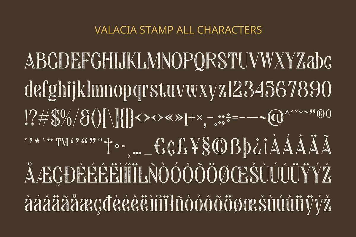 Valacia Stamp, a Serif Font by Craft Supply Co. (Photo 8 of 8)