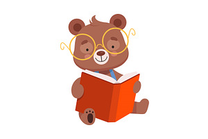 Smiling Bear Character Wearing, an Animal Illustration by TopVectors