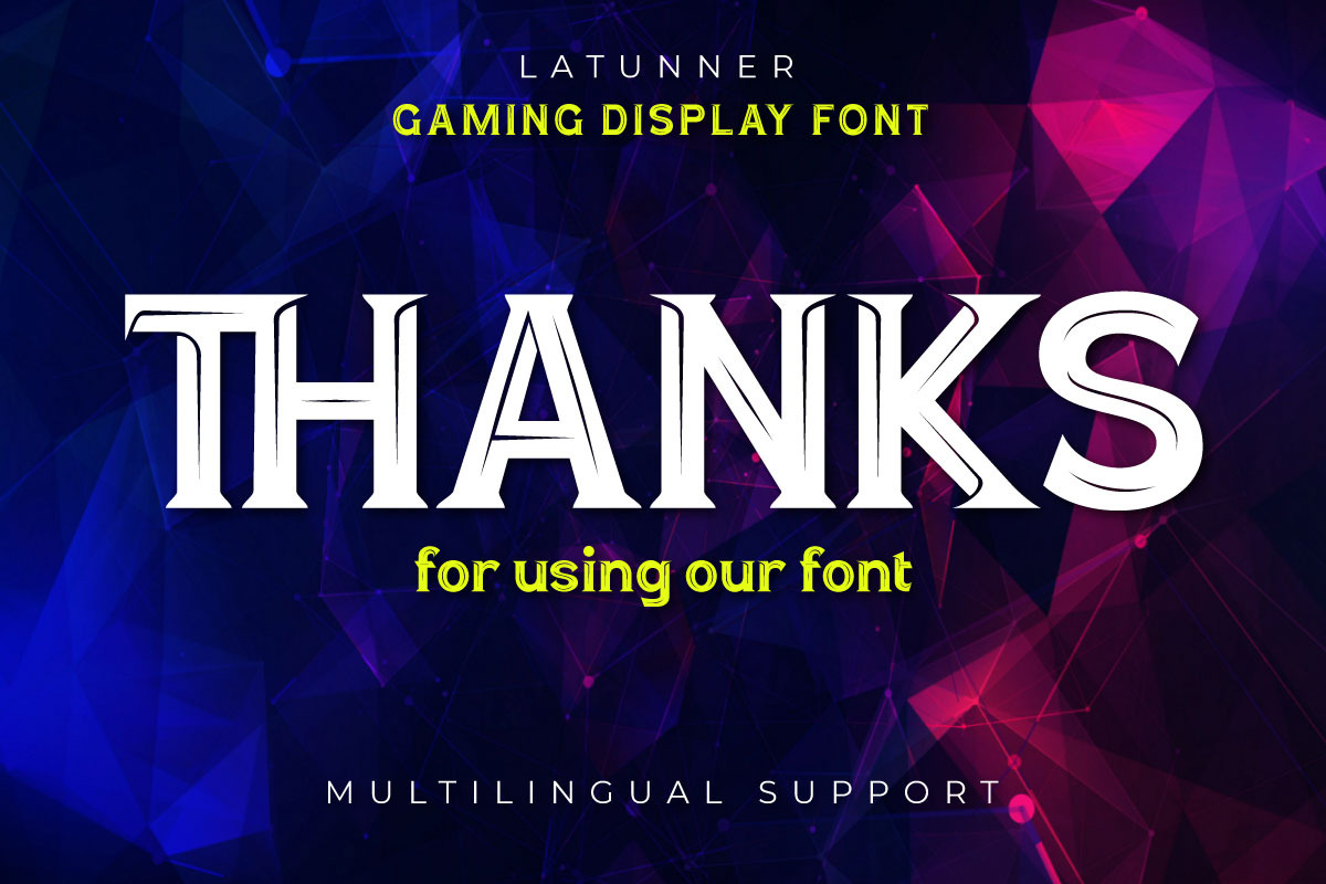 Latunner - Gaming Display Font, a Serif Font by twinstd (Photo 10 of 10)
