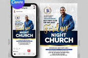 Church Friday Canva Flyer, a Social Media Template by Design Up (Thumbnail 1 of 5)