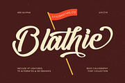 Blathie Bold Calligraphy Font, a Script Font by stylishtype.co (Thumbnail 1 of 19)