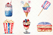 Fast Food for 4th of July Clipart, an Illustration by Libby Wishes (Thumbnail 2 of 6)