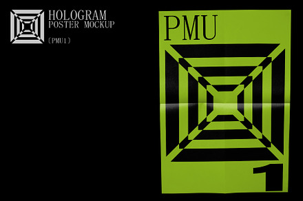 Hologram Poster Mockup (PMU1)