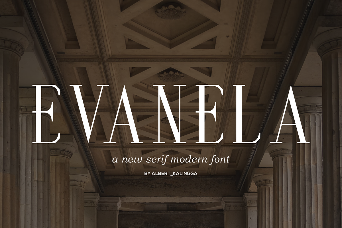 Evanela Font, a Serif Font by albert_kalingga (Photo 1 of 5)