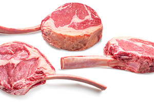 Rib steaks with bones or tomahawk, a Food & Drink Photo by Volff