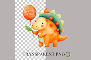 Cute Dinosaur Clipart + Patterns, an Animal Illustration by Nicole Branger Art (Thumbnail 4 of 27)