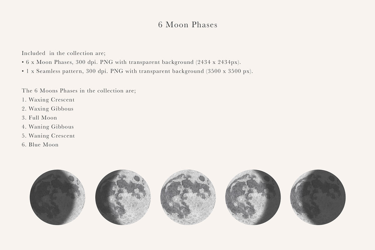 Moon Phase Illustration Set - PNGs, an Object Illustration by LaurenFittonIllustration (Photo 2 of 10)