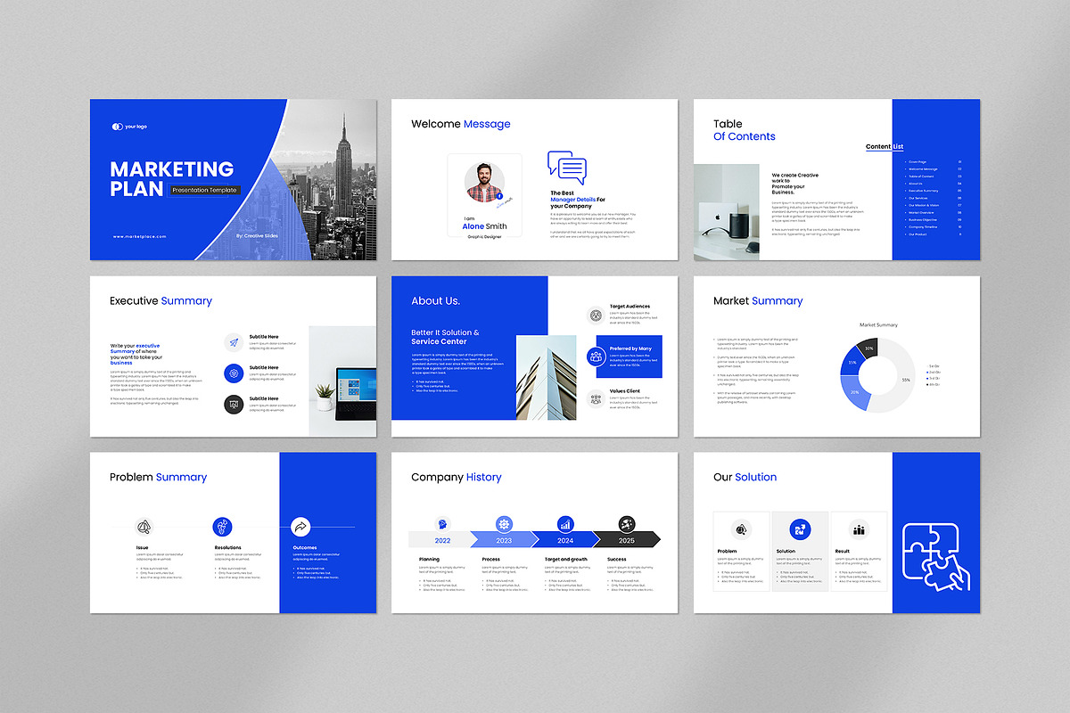 Marketing Plan Presentation Template, a Marketing Template by CreativeSlides (Photo 2 of 5)