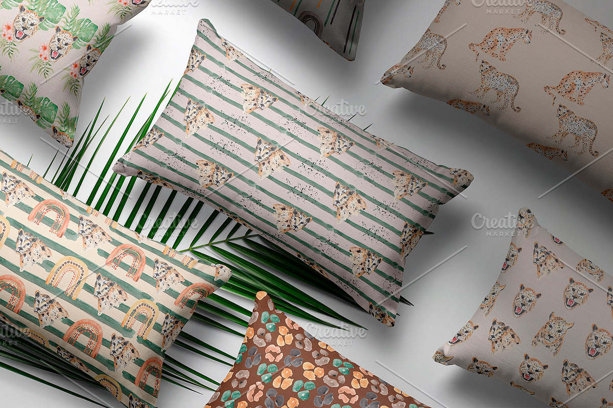 Watercolor Leopard Pattern, a Pattern Graphic by MayaNavits (Photo 6 of 8)
