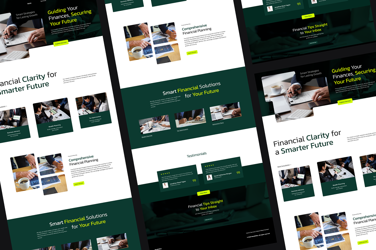 Figma Finance Landing Page Template, a Landing Page Template by Musara (Photo 3 of 6)