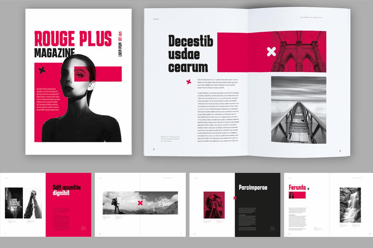 Modern A4 Magazine Template, a Print Template by McLittle Stock (Photo 1 of 5)