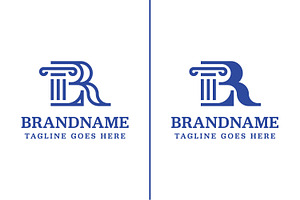 Letters RL Pillar Law Logo, a Branding & Logo Template by Pray Art Design Studio