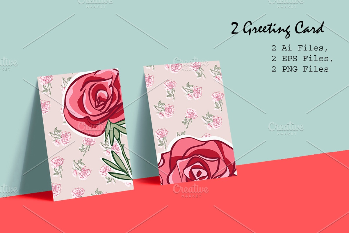 RED ROSES SET, a Decorative Illustration by Marina Grau (Photo 4 of 4)
