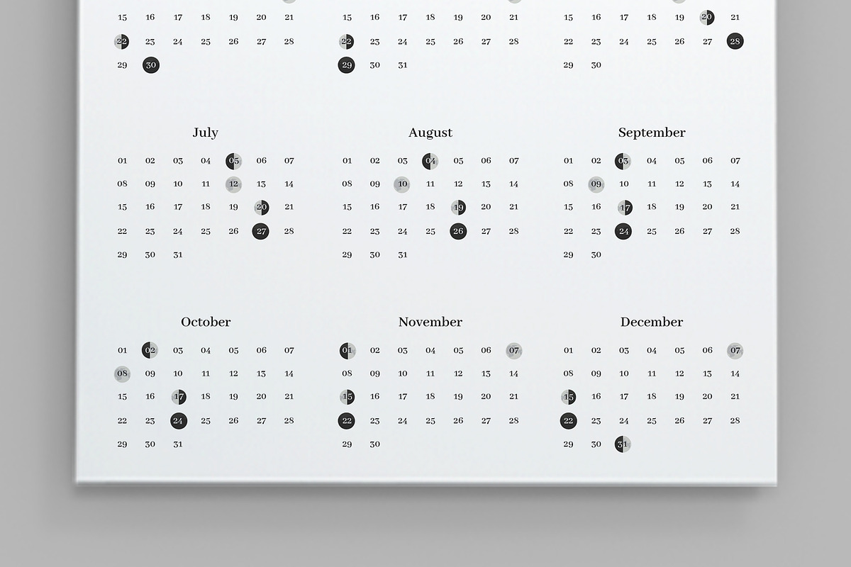 Lunar Calendar 2025, a Stationery Template by MightyDesign (Photo 4 of 7)