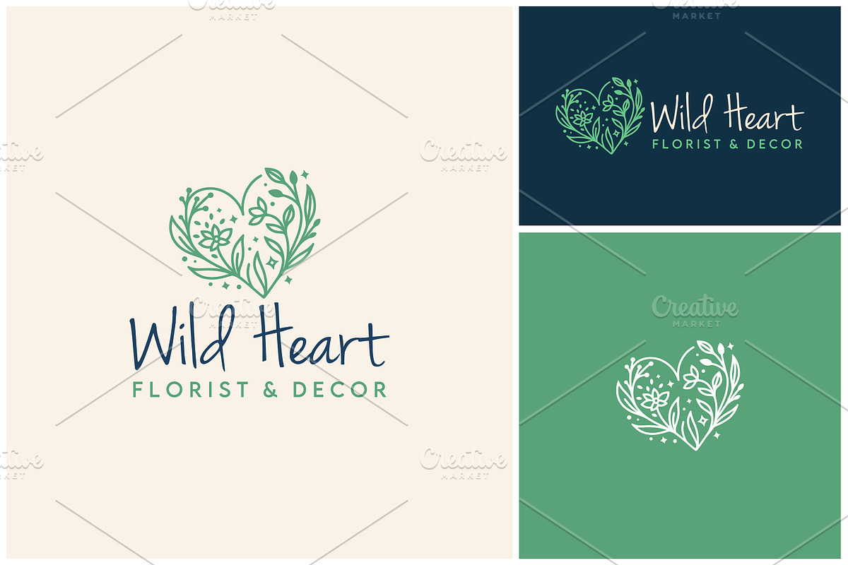 Vine Plant Floral Heart Love Logo, a Branding & Logo Template by Enola99d (Photo 3 of 3)