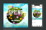 Spring Break Party Flyer, a Flyer Template by Corrella Design (Thumbnail 1 of 2)
