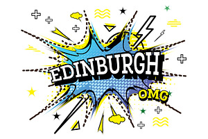 Edinburgh Comic Text In Pop Art