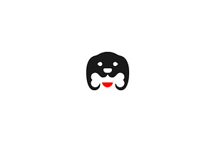 Dog with bone negative space vector, an Animal Illustration by Bureau