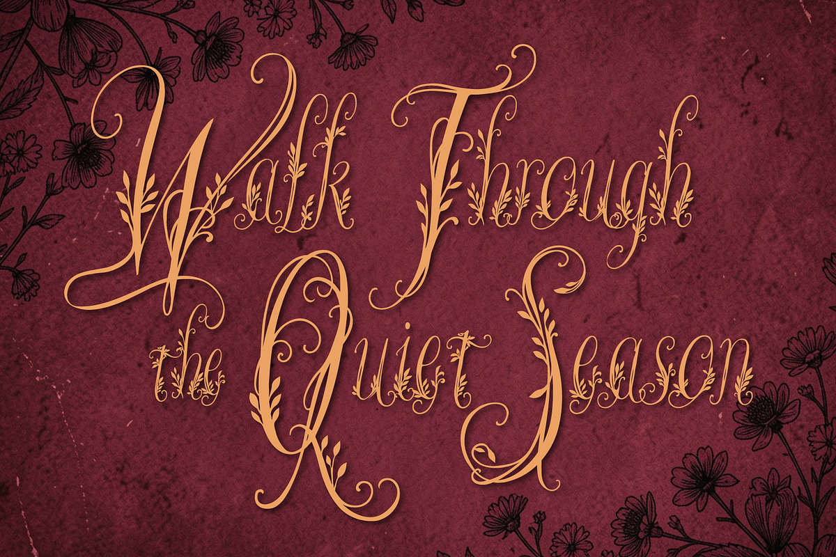Wanderin Autumn Artisan Floral font, a Script Font by HypeWorksCo (Photo 23 of 28)