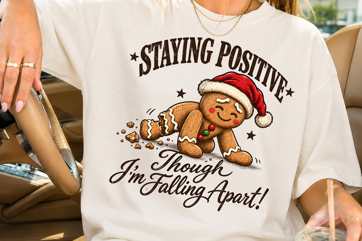Funny Christmas Gingerbread Man PNG, a Seasonal Illustration by Rose Art (Photo 2 of 4)
