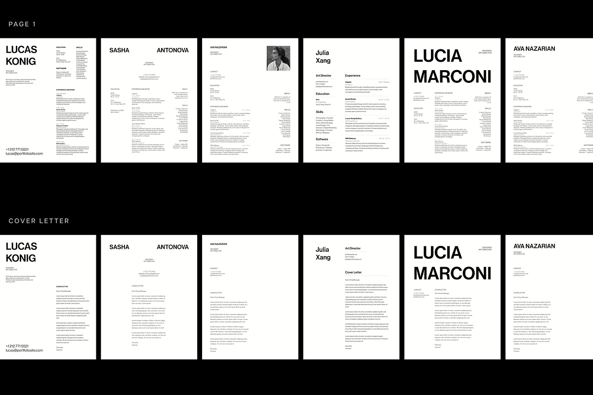 Minimal Resume Template Pack of 7, a Resume Template by Yasmine S. (Photo 4 of 4)
