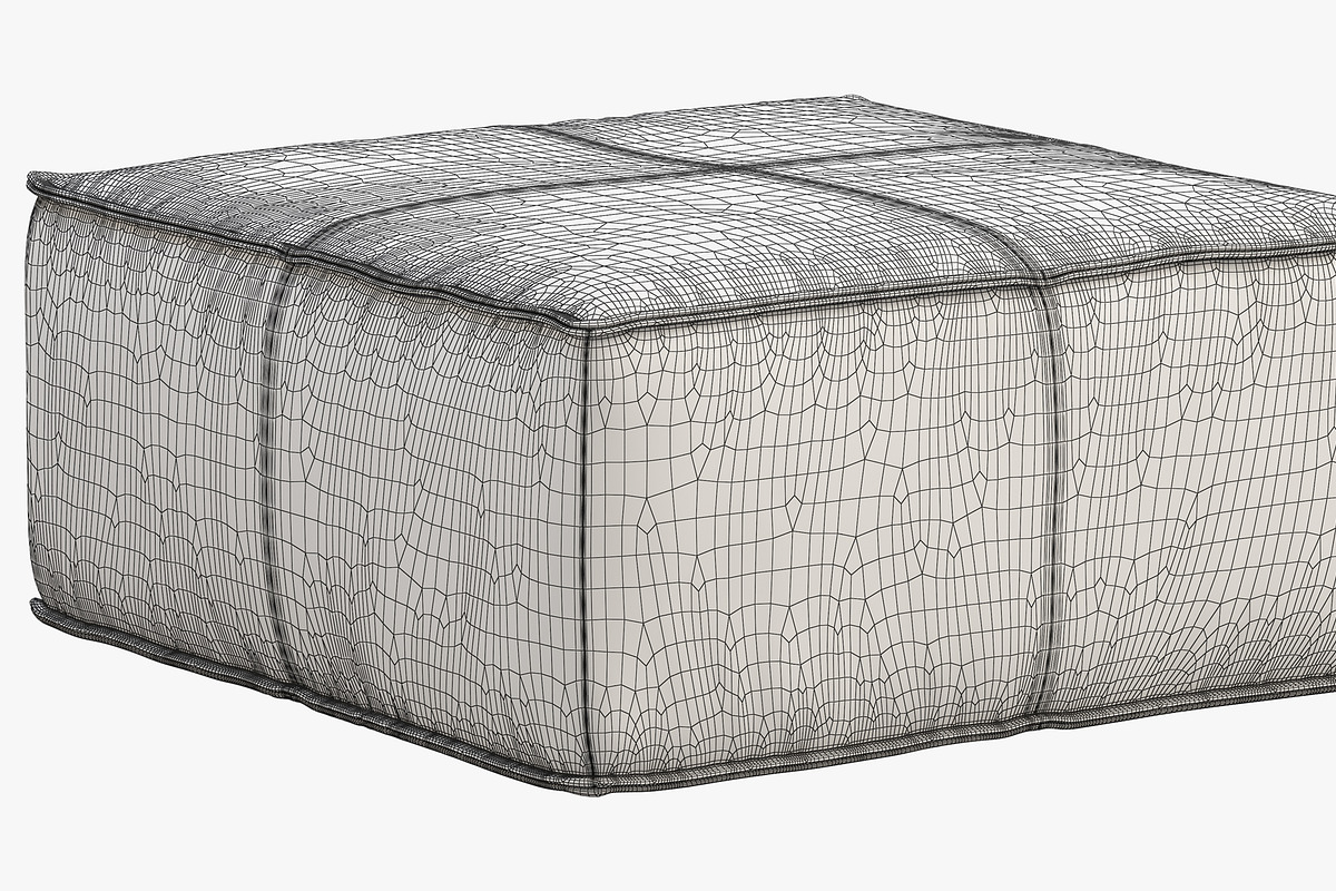 Joybird Lyle Leather Ottoman, a Furniture 3D Model by 3dmitruk (Photo 27 of 30)