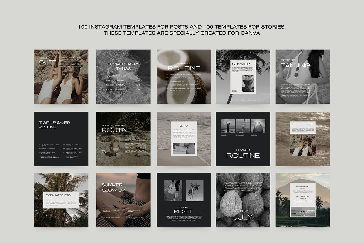 1500 Aesthetic Instagram Templates, a Social Media Template by Instprofi | Studio Estimo (Photo 22 of 60)