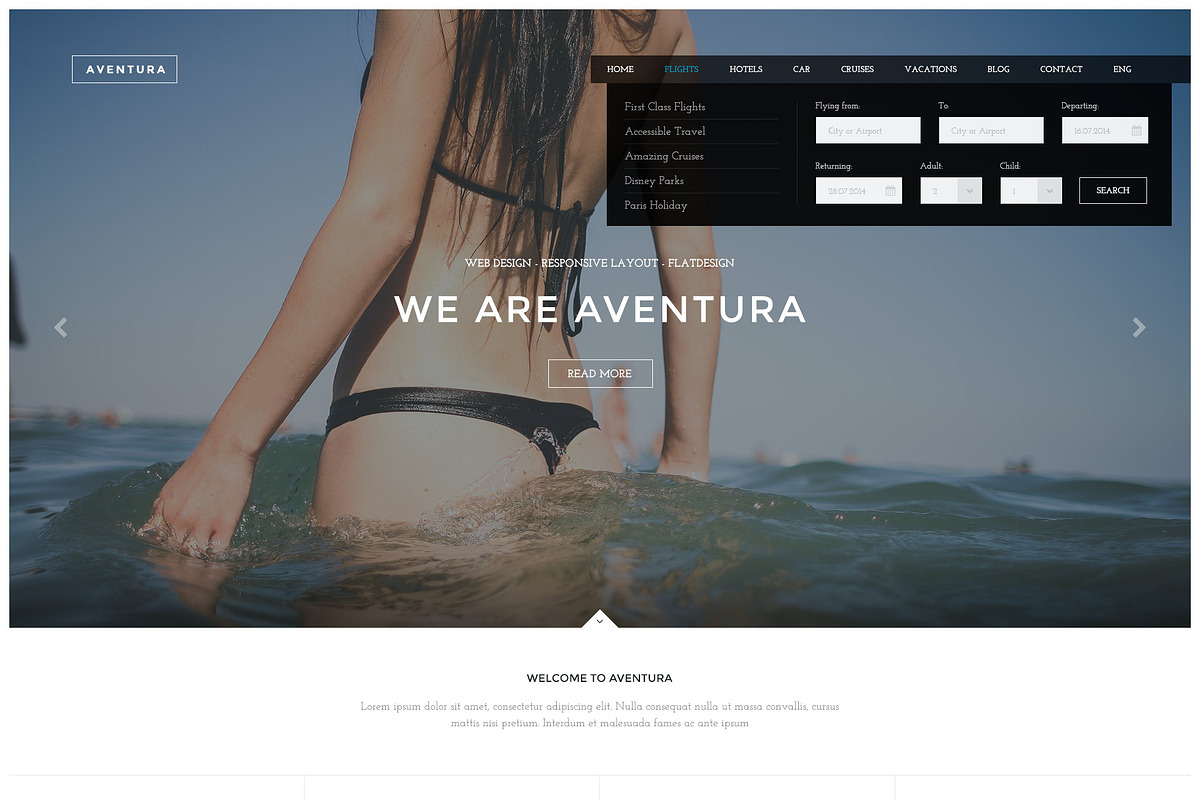 Aventura - Booking PSD Template, a Websites & App Template by TemPlaza (Photo 2 of 5)