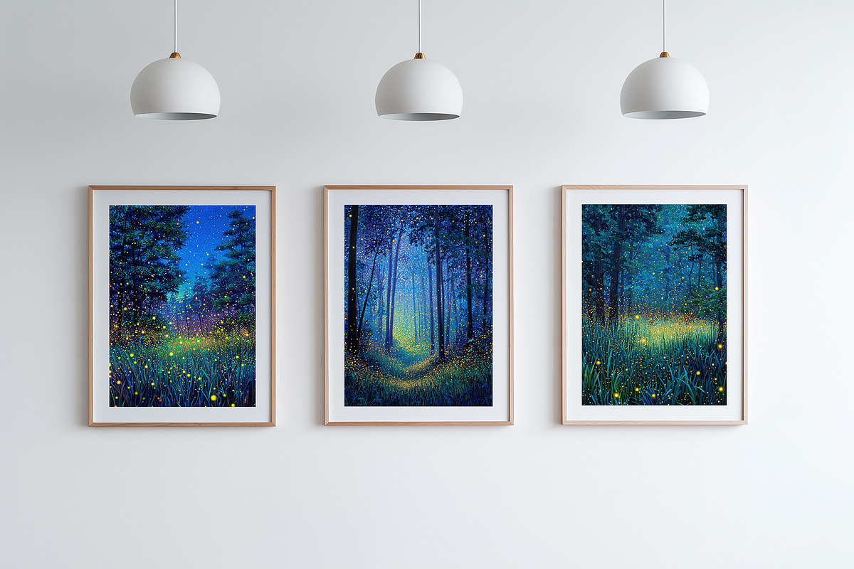 Dreamy Forest Night Illustration, a Decorative Illustration by Housui Patterns (Photo 10 of 12)