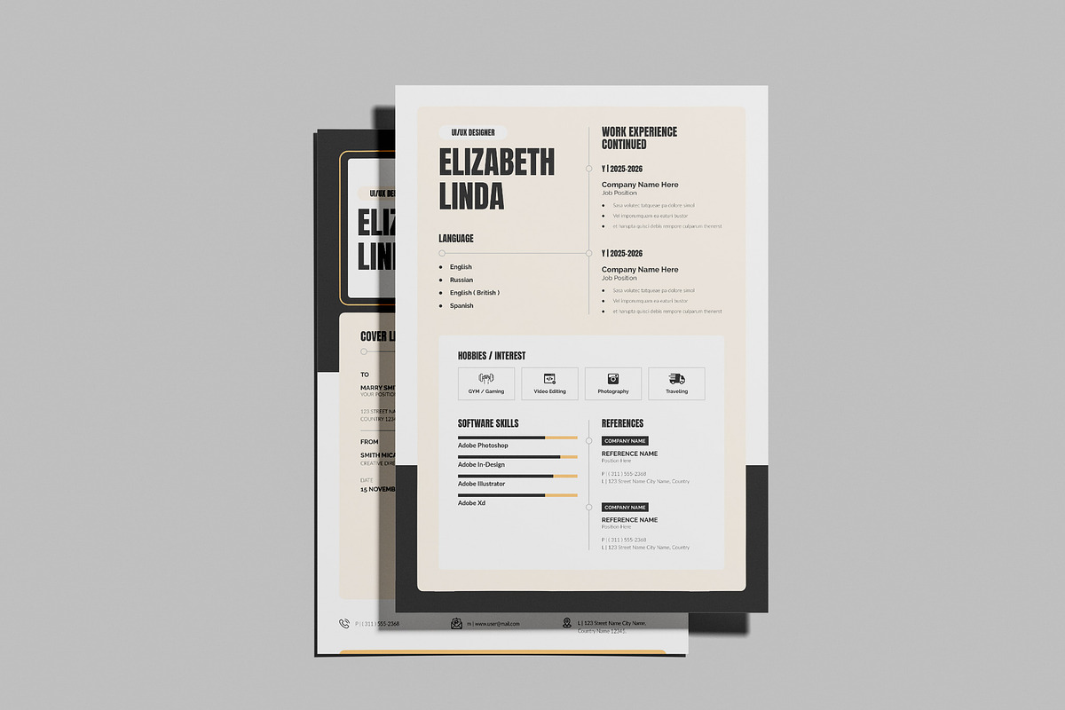 Resume Template CV, a Resume Template by NorthPeak (Photo 5 of 6)