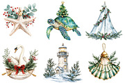 Merry Maritime Christmas Clipart, a Seasonal Illustration by CitraGraphics (Thumbnail 2 of 9)