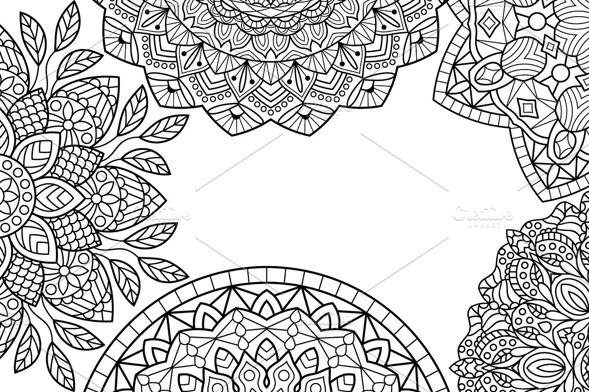 Mandala. Coloring book pages, a Decorative Illustration by jelisua88 (Photo 9 of 9)