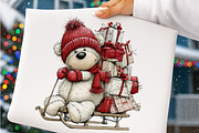 Whimsical Christmas Teddy Bear Png, a Transportation Illustration by SinaCreation (Thumbnail 4 of 9)