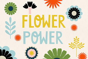 Retro Flower Power Illustration Pack
