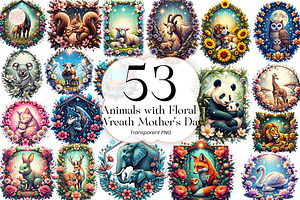 Mother's Day Baby Animals PNG., an Animal Illustration by KennedyStudio