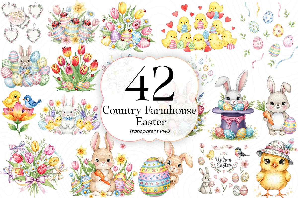 Country Farmhouse PNG Clipart, an Object Illustration by KennedyStudio (Photo 1 of 5)