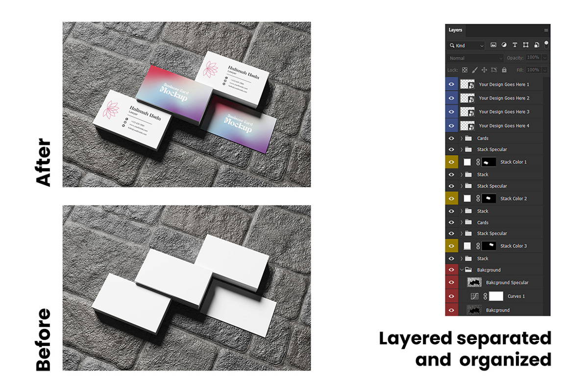 Realistic Business Card Mockup, an Advertising Mockup by My Code Std (Photo 6 of 6)
